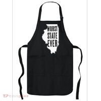 Illinois Worst State Ever IL Sucks Funny Graphic Apron thumb 0