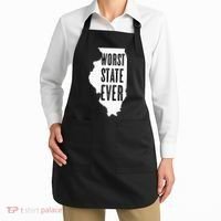 Illinois Worst State Ever IL Sucks Funny Graphic Apron thumb 2