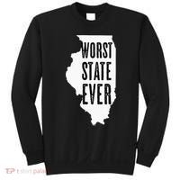 Illinois Worst State Ever IL Sucks Funny Graphic Sweatshirt thumb 0