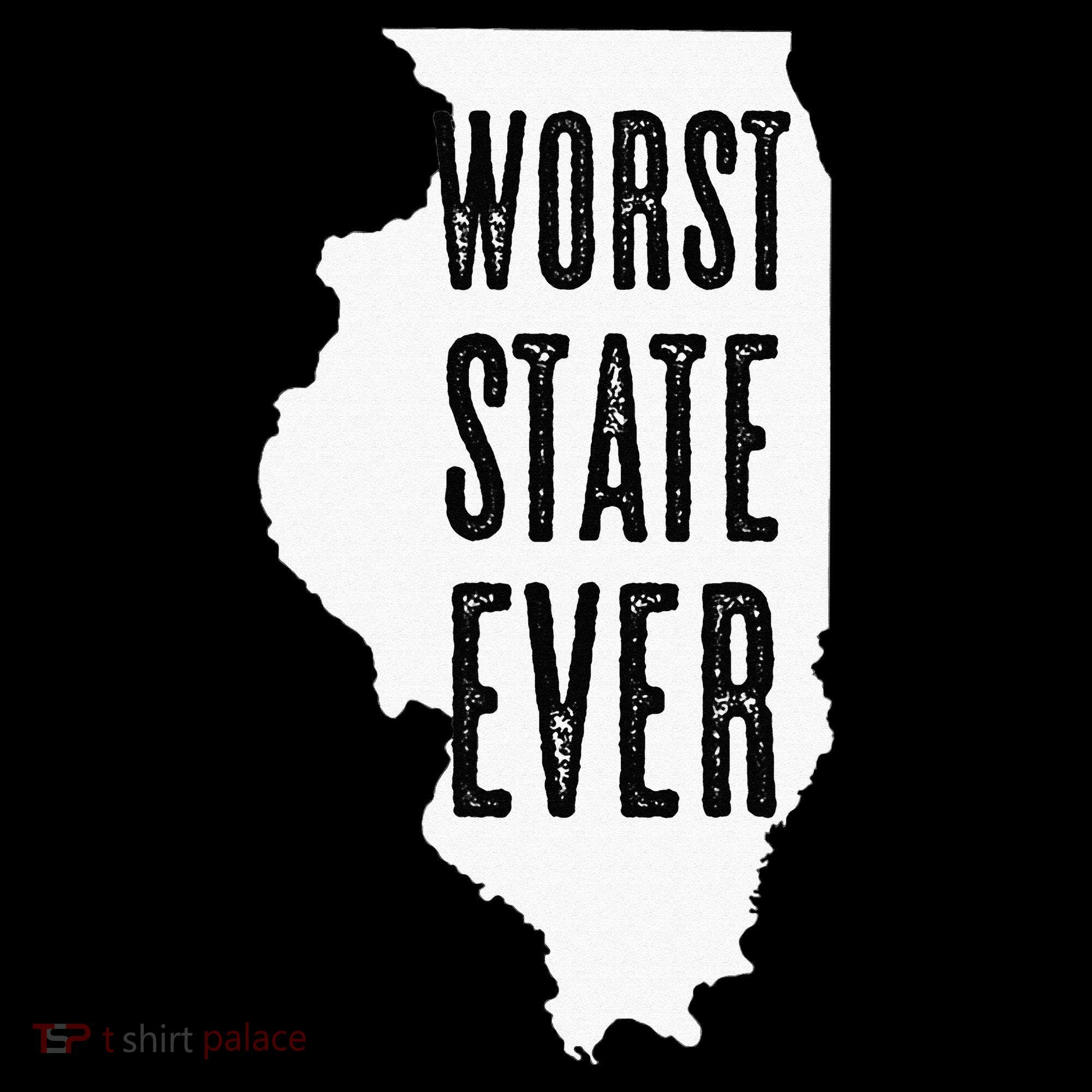 Illinois Worst State Ever IL Sucks Funny Graphic Women's Hoodie