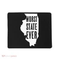 Illinois Worst State Ever IL Sucks Funny Graphic Mousepad thumb 0