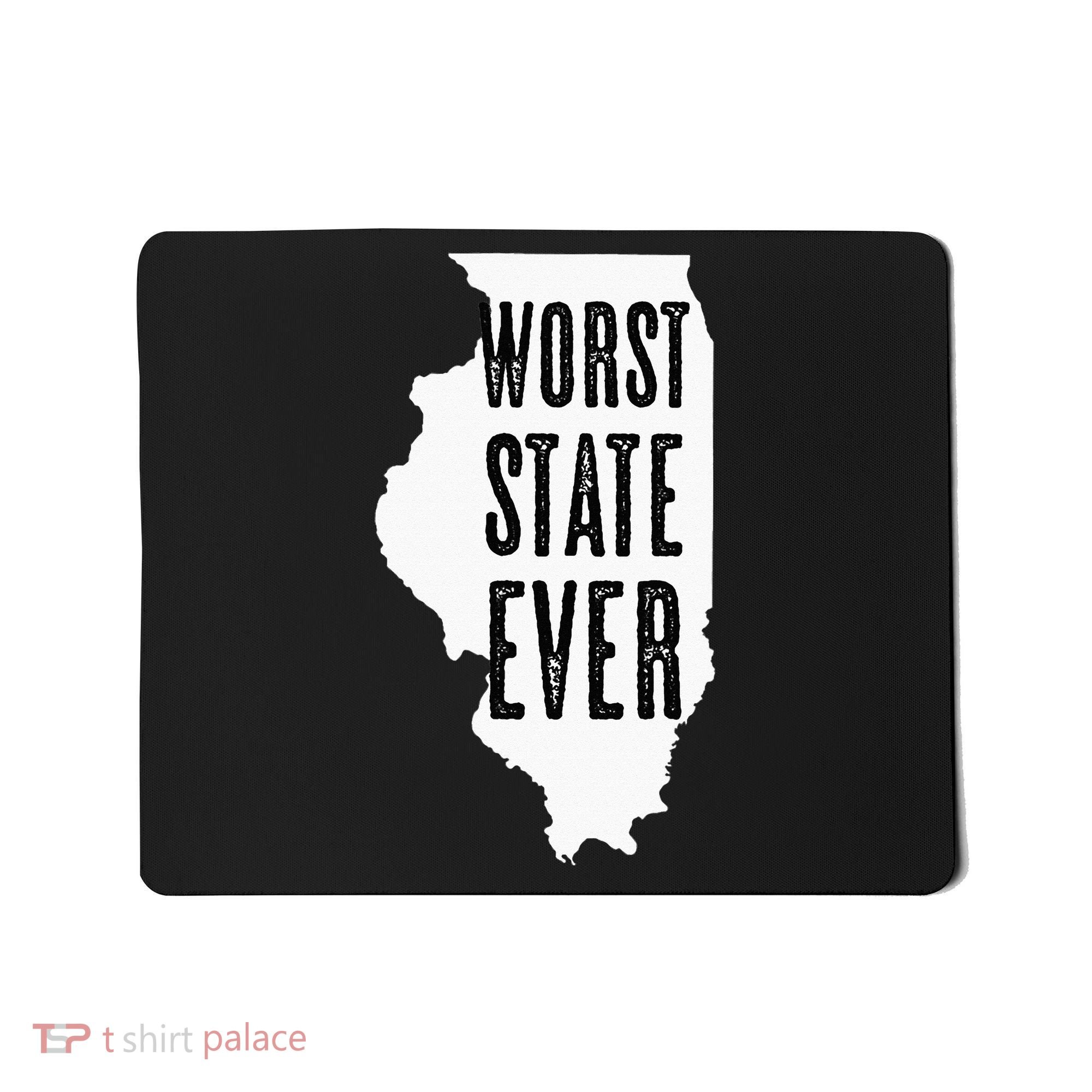 Illinois Worst State Ever IL Sucks Funny Graphic Mousepad