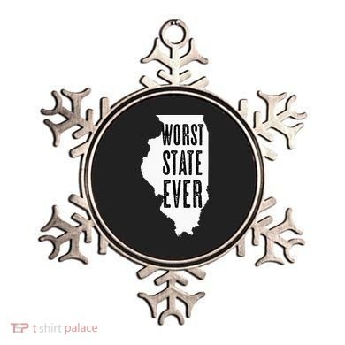 Illinois Worst State Ever IL Sucks Funny Graphic Ornament