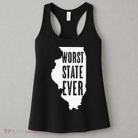 Illinois Worst State Ever IL Sucks Funny Graphic Women's Tank Top thumb 3