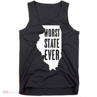 Illinois Worst State Ever IL Sucks Funny Graphic Tank Top thumb 0