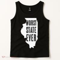 Illinois Worst State Ever IL Sucks Funny Graphic Tank Top thumb 2