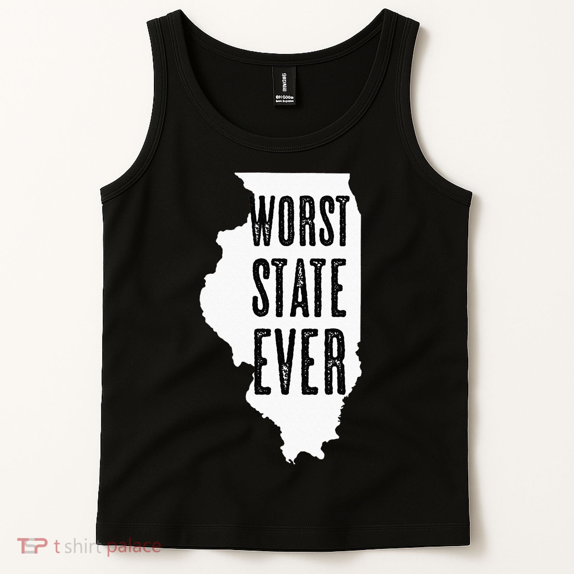 Illinois Worst State Ever IL Sucks Funny Graphic Tank Top
