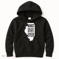 Illinois Worst State Ever IL Sucks Funny Graphic Kids Hoodie thumb 0