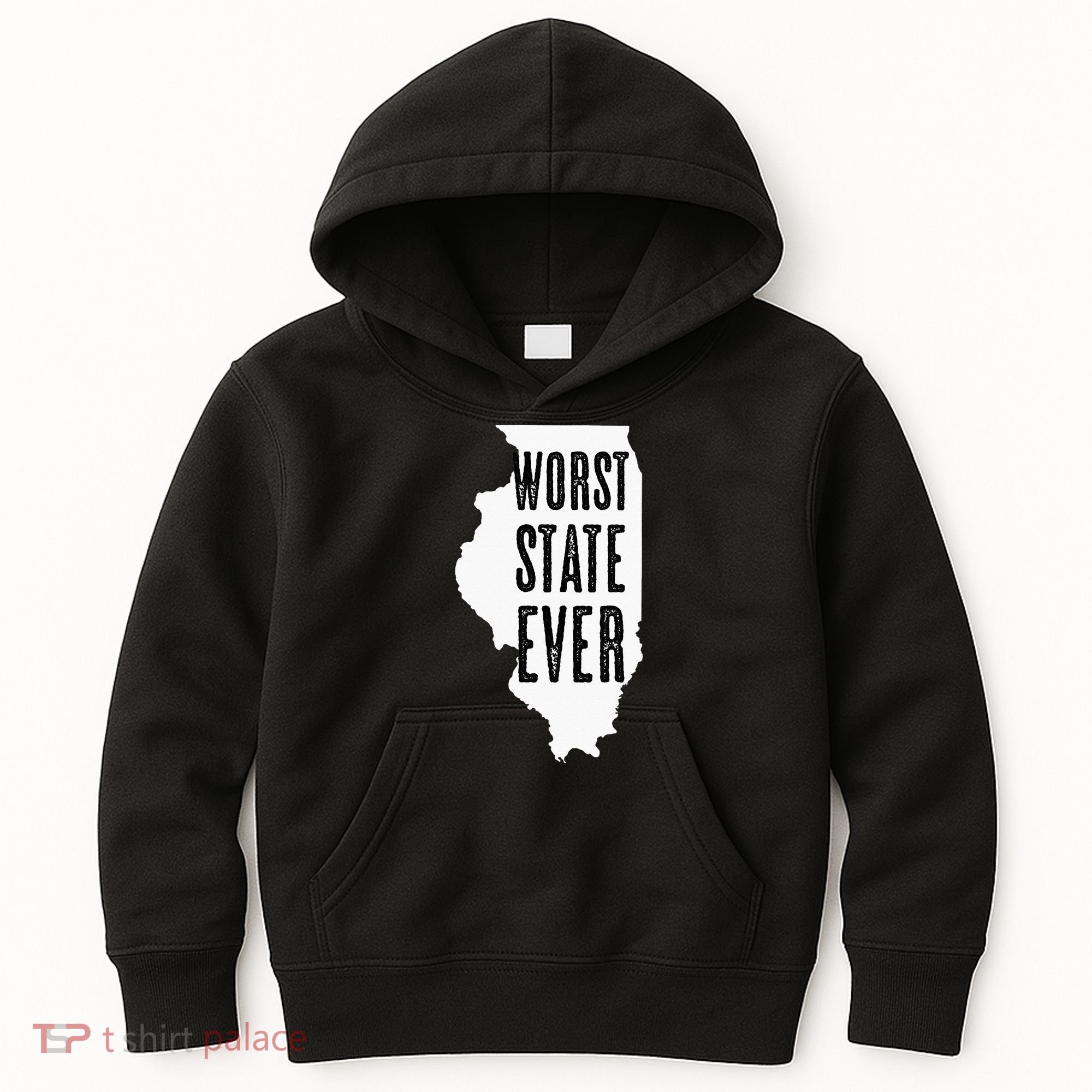 Illinois Worst State Ever IL Sucks Funny Graphic Kids Hoodie
