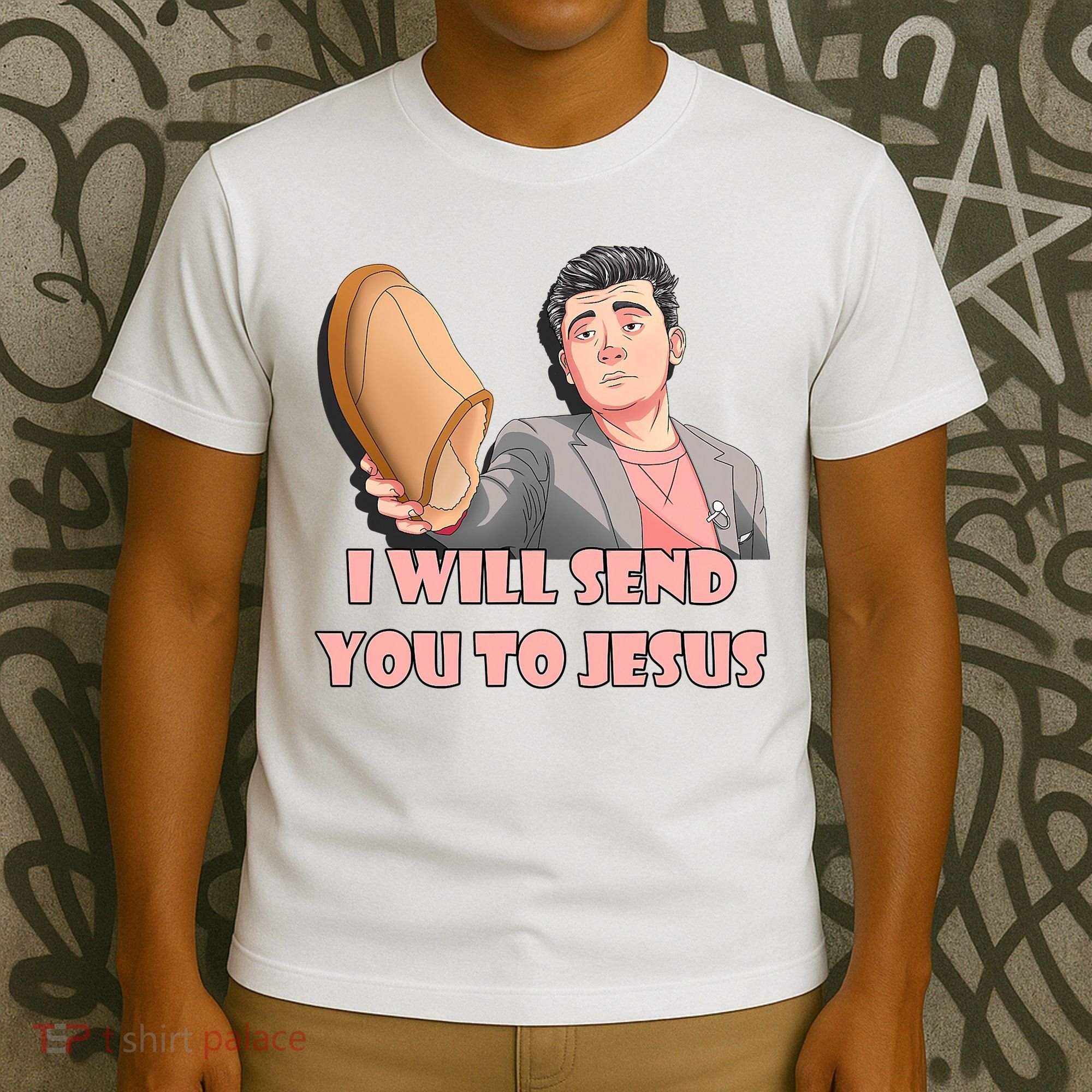 I Will Send You To Jesus Funny Asian Guy Asian Stereotypes T-Shirt