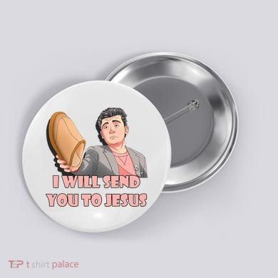 I Will Send You To Jesus Funny Asian Guy Asian Stereotypes Button