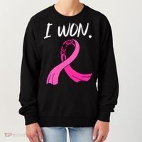 I Won Survivor Breast Cancer Awareness Support Mom Wife Women's Sweatshirt thumb 0
