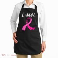 I Won Survivor Breast Cancer Awareness Support Mom Wife Apron thumb 2