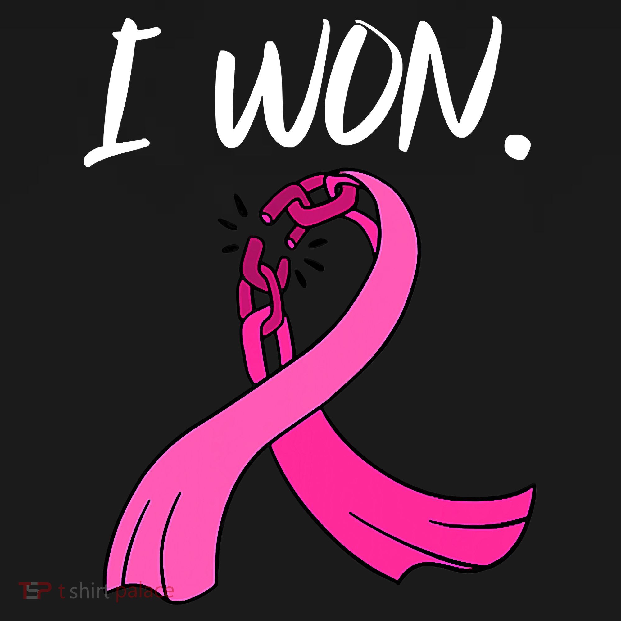I Won Survivor Breast Cancer Awareness Support Mom Wife Polo