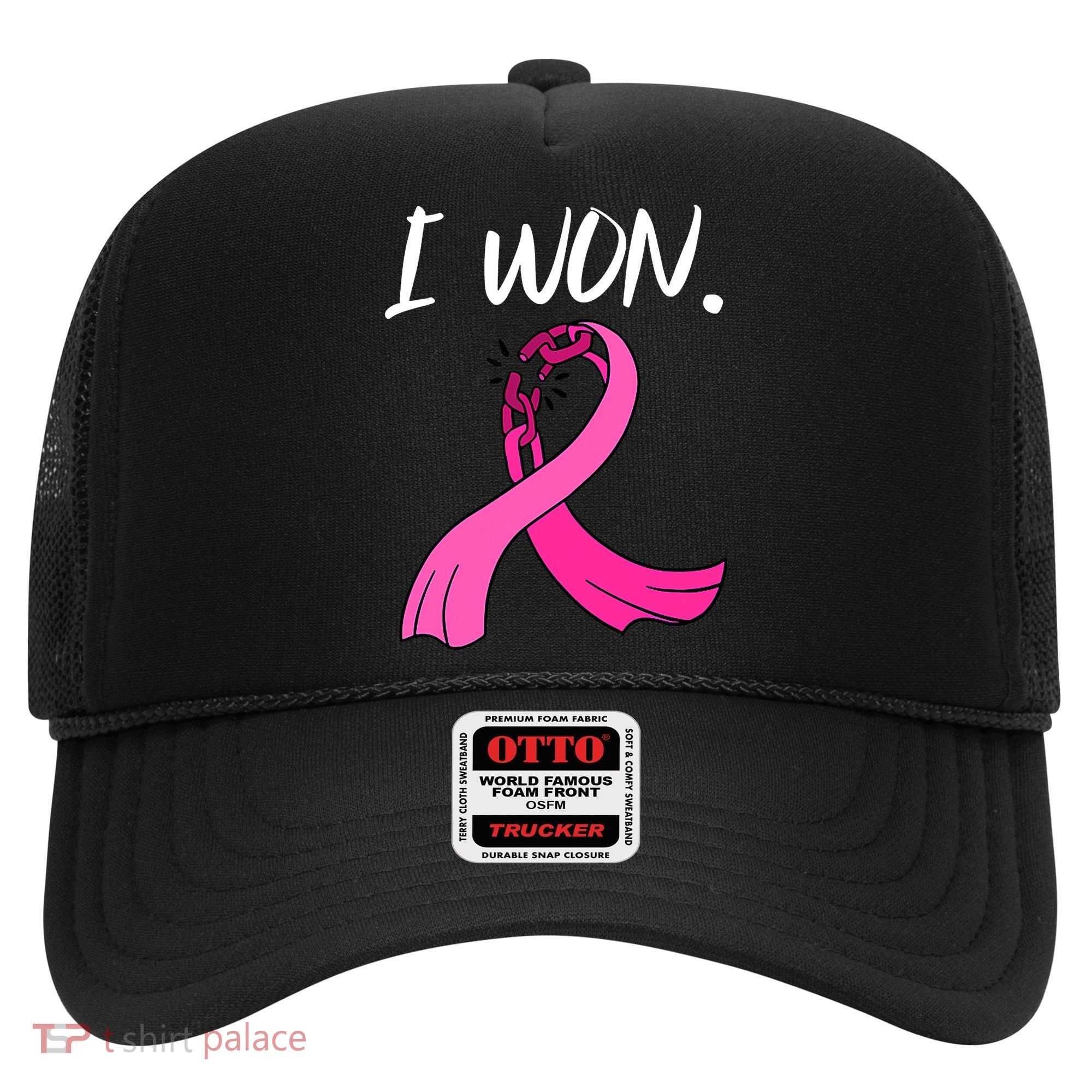 I Won Survivor Breast Cancer Awareness Support Mom Wife Hat