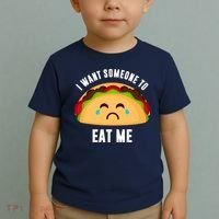I Want Someone To Eat Me Sad Taco Toddler T-Shirt thumb 2