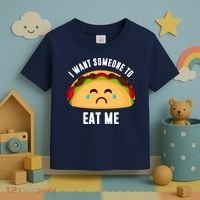I Want Someone To Eat Me Sad Taco Toddler T-Shirt thumb 3