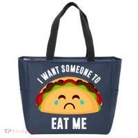 I Want Someone To Eat Me Sad Taco Tote Bag thumb 0
