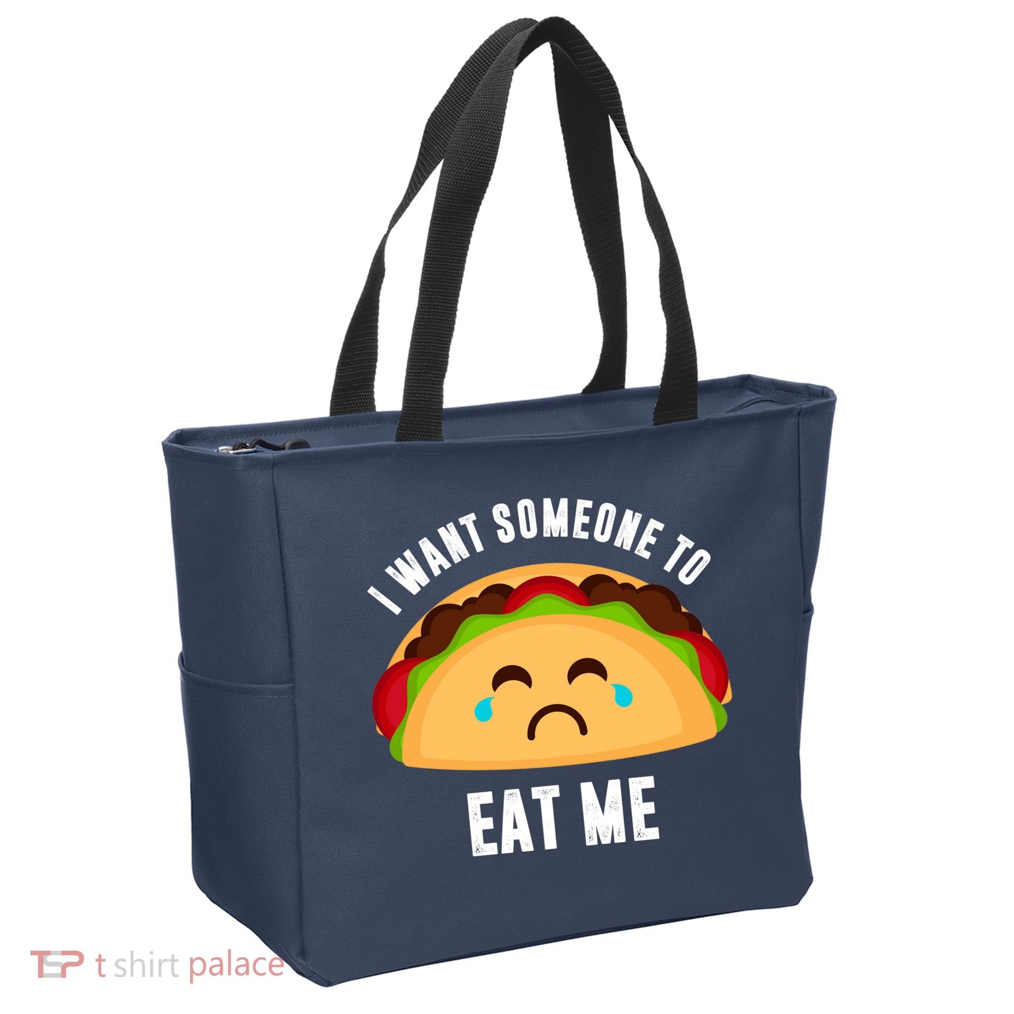 I Want Someone To Eat Me Sad Taco Tote Bag