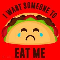 I Want Someone To Eat Me Sad Taco Santa Hat thumb 1