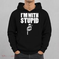 I'm With Stupid Pointing Down Finger Down I'm With Stupid Hoodie thumb 0