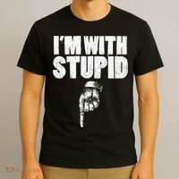 I'm With Stupid Pointing Down Finger Down I'm With Stupid T-Shirt thumb 3
