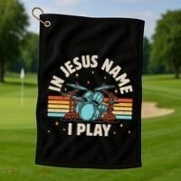 IM With Stupid Funny Matching Couples Humor Golf Towel thumb 1