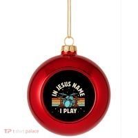 IM With Stupid Funny Matching Couples Humor Plastic Christmas Ball Ornament thumb 0