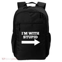 IM With Stupid Arrow Pointing Right Funny IM With Stupid Backpack thumb 0