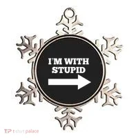 IM With Stupid Arrow Pointing Right Funny IM With Stupid Ornament thumb 0
