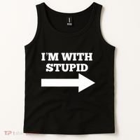 IM With Stupid Arrow Pointing Right Funny IM With Stupid Tank Top thumb 2