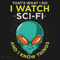 I Watch Sci Fi And I Know Things Doggie Tank thumb 4