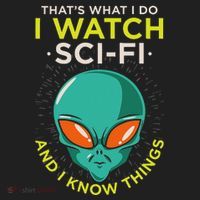 I Watch Sci Fi And I Know Things Golf Towel thumb 3