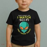 I Watch Sci Fi And I Know Things Toddler T-Shirt thumb 2