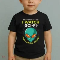 I Watch Sci Fi And I Know Things Toddler T-Shirt thumb 2