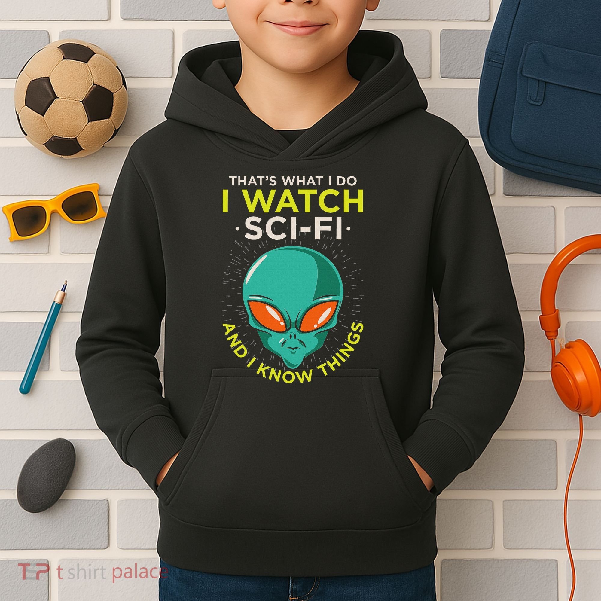 I Watch Sci Fi And I Know Things Kids Hoodie