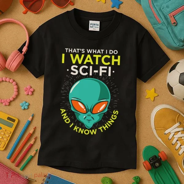 I Watch Sci Fi And I Know Things Kids T-Shirt