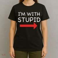 IM With Stupid Funny T-Shirt thumb 4