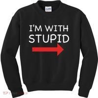 IM With Stupid Funny Kids Sweatshirt thumb 0
