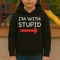 IM With Stupid Funny Kids Hoodie thumb 3