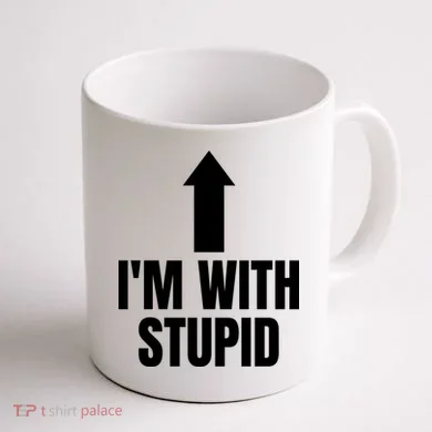 Im With Stupid Coffee Mug back