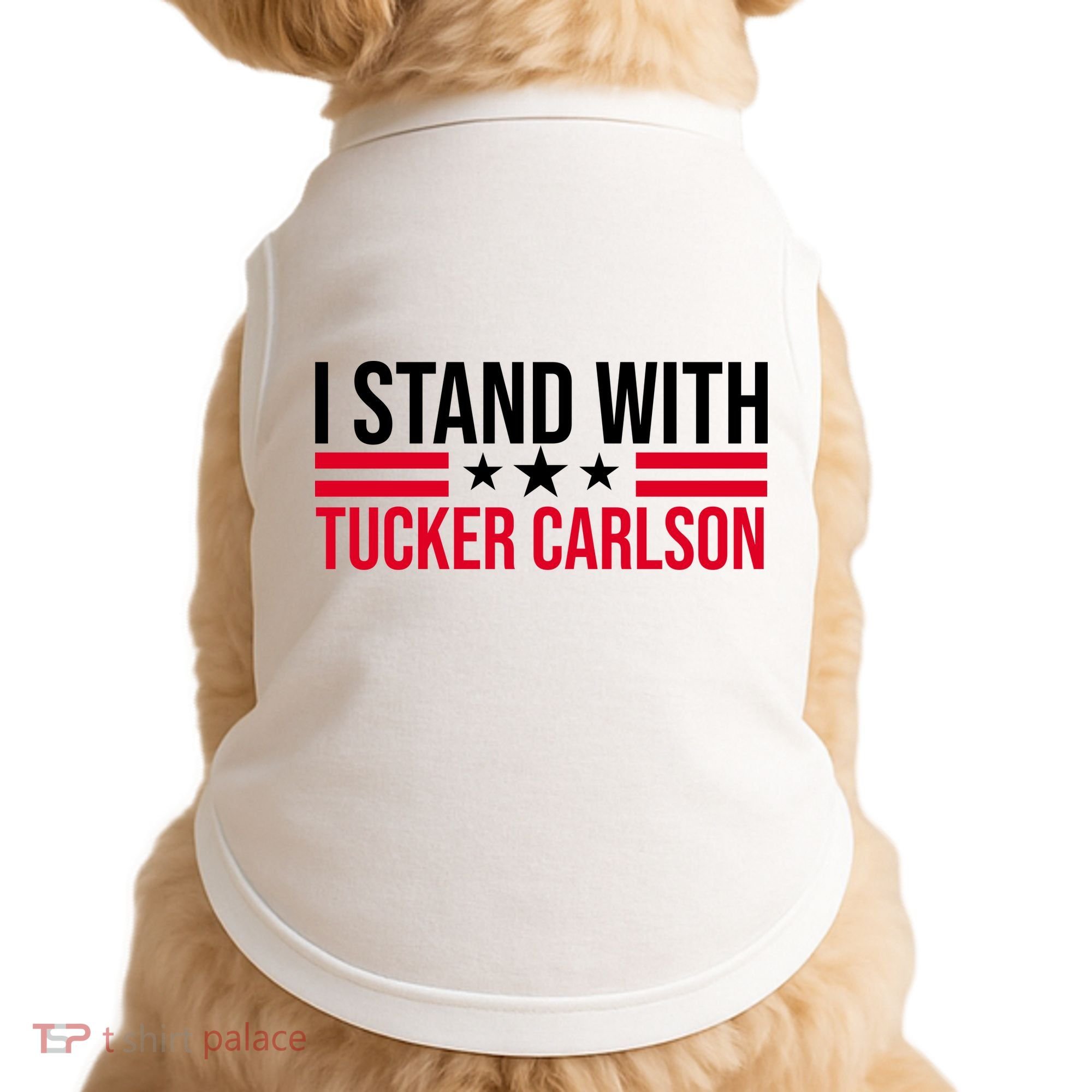 I Stand With Tucker Carlson Doggie Tank