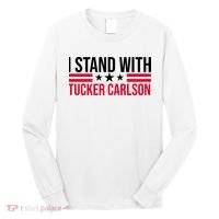 I Stand With Tucker Carlson Long Sleeve Shirt thumb 0