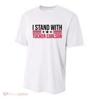 I Stand With Tucker Carlson Youth Performance Sprint T-Shirt thumb 0