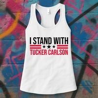 I Stand With Tucker Carlson Women's Tank Top thumb 3