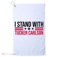 I Stand With Tucker Carlson Golf Towel thumb 0