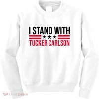 I Stand With Tucker Carlson Kids Sweatshirt thumb 0