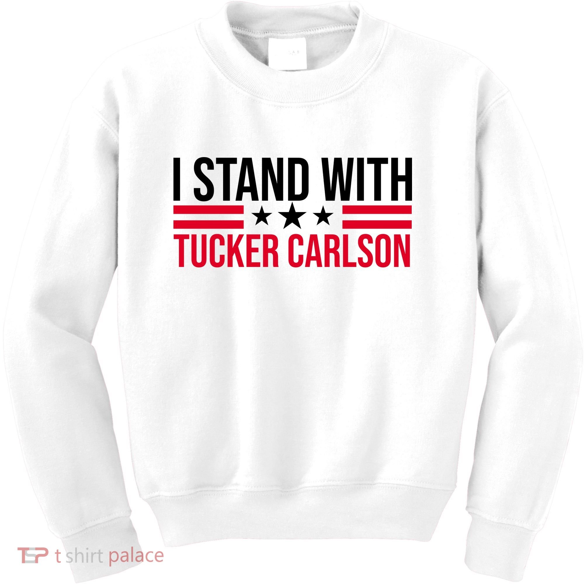 I Stand With Tucker Carlson Kids Sweatshirt