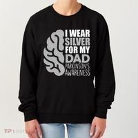 I Wear Silver For My Dad Parkinsons Awareness Women's Sweatshirt thumb 0
