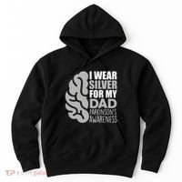 I Wear Silver For My Dad Parkinsons Awareness Hoodie thumb 0